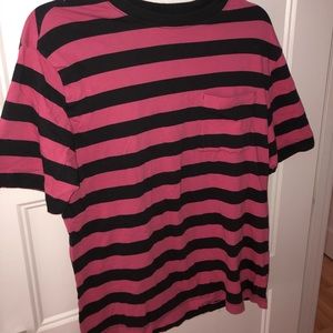 Black and pink striped t shirt